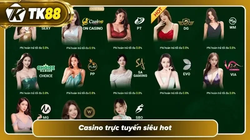 Giới thiệu TK88 về chuyên mục casino trực tuyến